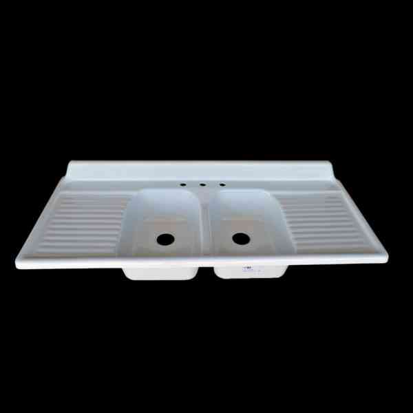 Double Bowl Drainboard Sink Model DBDW6025 NBI Drainboard Sinks