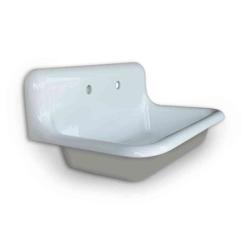 Wall Mountable 30 X 18 Single Bowl Reproduction Farmhouse Sink Tricorn Black Nbi Drainboard Sinks - Fiberglass Farmhouse Bathroom Sink